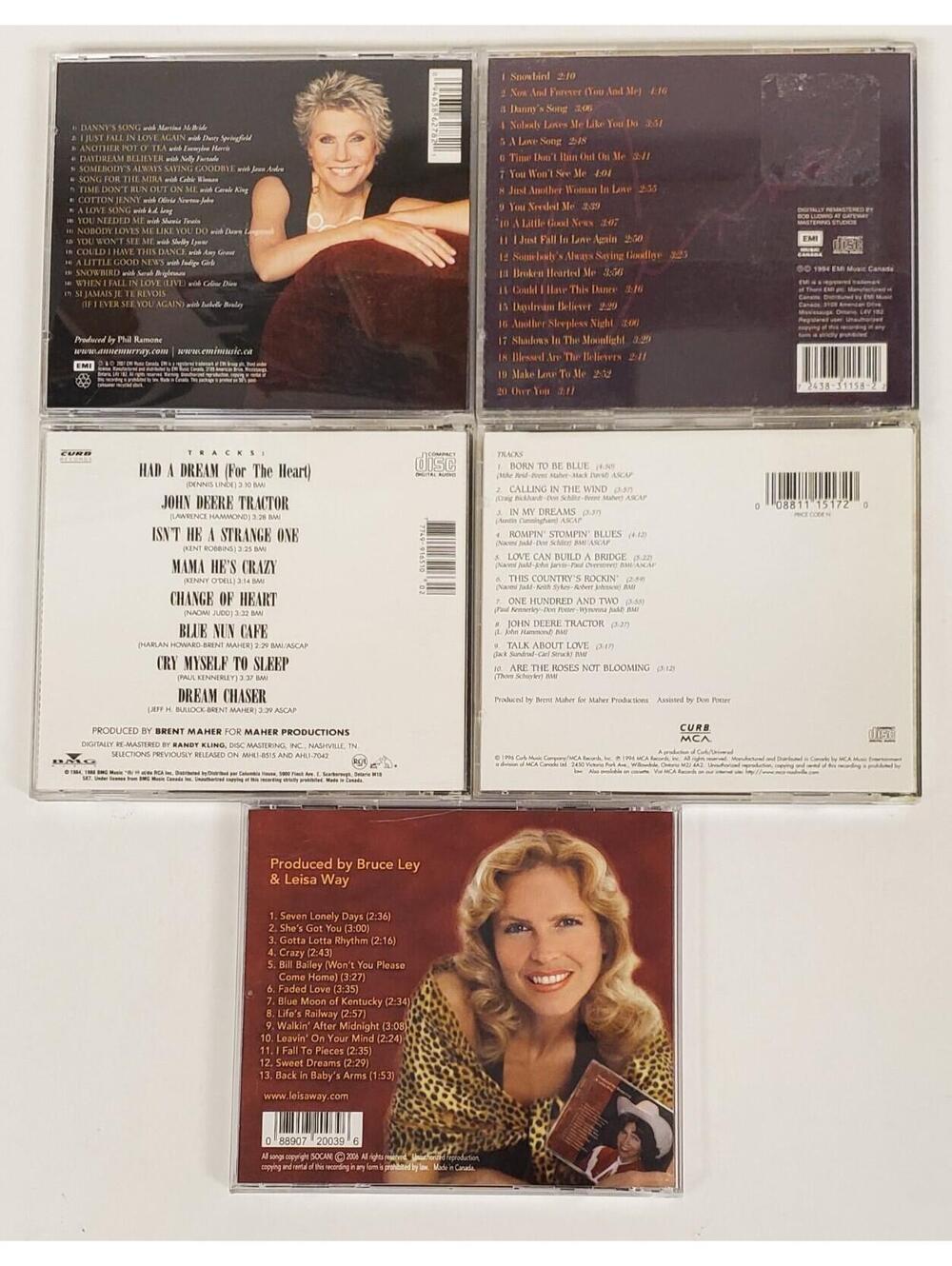 Lot of 5 CDs - Anne Murray, The Judds, Leisa Way VG - Picture 2 of 4